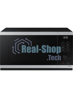 Микроволновая печь Samsung MG23DG4524ATBW нержавеющая сталь/черный 23 л, 800 Вт, переключатели - поворотный механизм