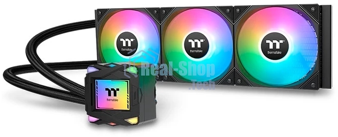 Система жидкостного охлаждения Thermaltake LA360 ARGB Soc-AM5/AM4/1200/1700/1851 черный 4-pin 38.35dB Al+Cu Ret (CL-W459-PL12SW-A)
