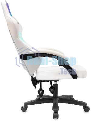 Кресло игровое Knight Wolf RGb белый эко.кожа/сетка, крестов. пластик