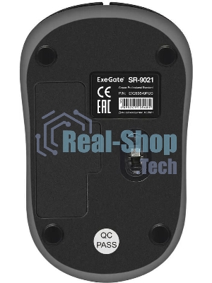 Мышь беспроводная ExeGate Professional Standard SR-9021 черный, 1200 dpi, радиоканал, USB, кнопки - 3