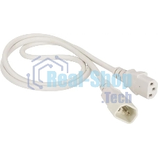 Шнур питания Lanmaster LAN-PP13/14-1.5-WH C13-С14 проводник.:3x0.75мм2 1.5м 220В 10А белый