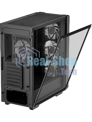 Компьютерный корпус Deepcool CC560 ARGb V2 без БП, боковое окно (закаленное стекло), 3x120мм ARGb LED вентилятор спереди и 1x120мм ARGb LED вентилятор сзади, черный, ATX