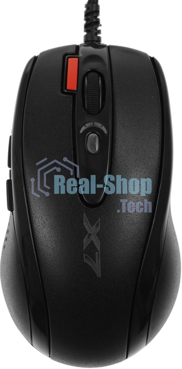 Мышь проводная + коврик A4Tech X-7120 черный, 2000 dpi, USB, кнопки - 7