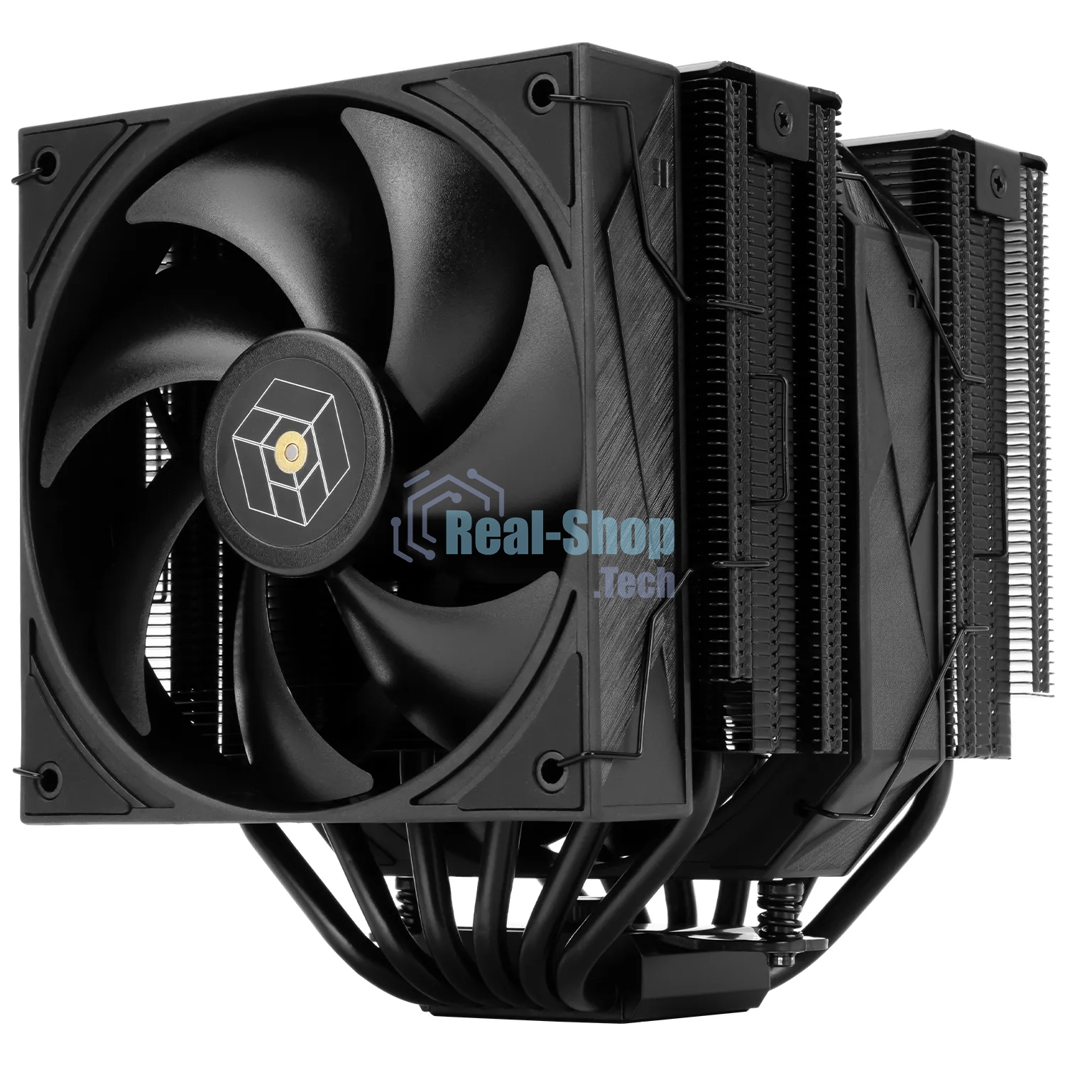 Кулер для процессора Thermalright Royal Pretor 130 черный (4-pin PWM, 158мм, Ni/Cu, 6x6мм, 1x120+1x130мм, 80.45CFM/81.88CFM, 29.4dBA/28.3dBA, 2150PM/1750RPM, S: 1200, 1700, 1851, 2011, 2066, 115X, AM4, AM5, black)