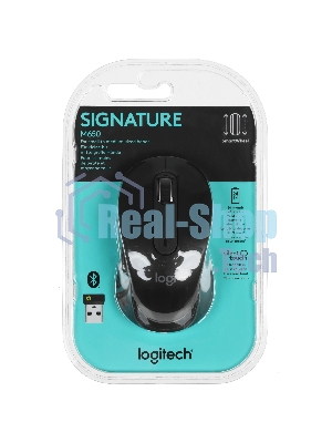 Мышь беспроводная Logitech Signature M650 графитовый, 4000 dpi, радиоканал, Bluetooth, USB, кнопки - 5