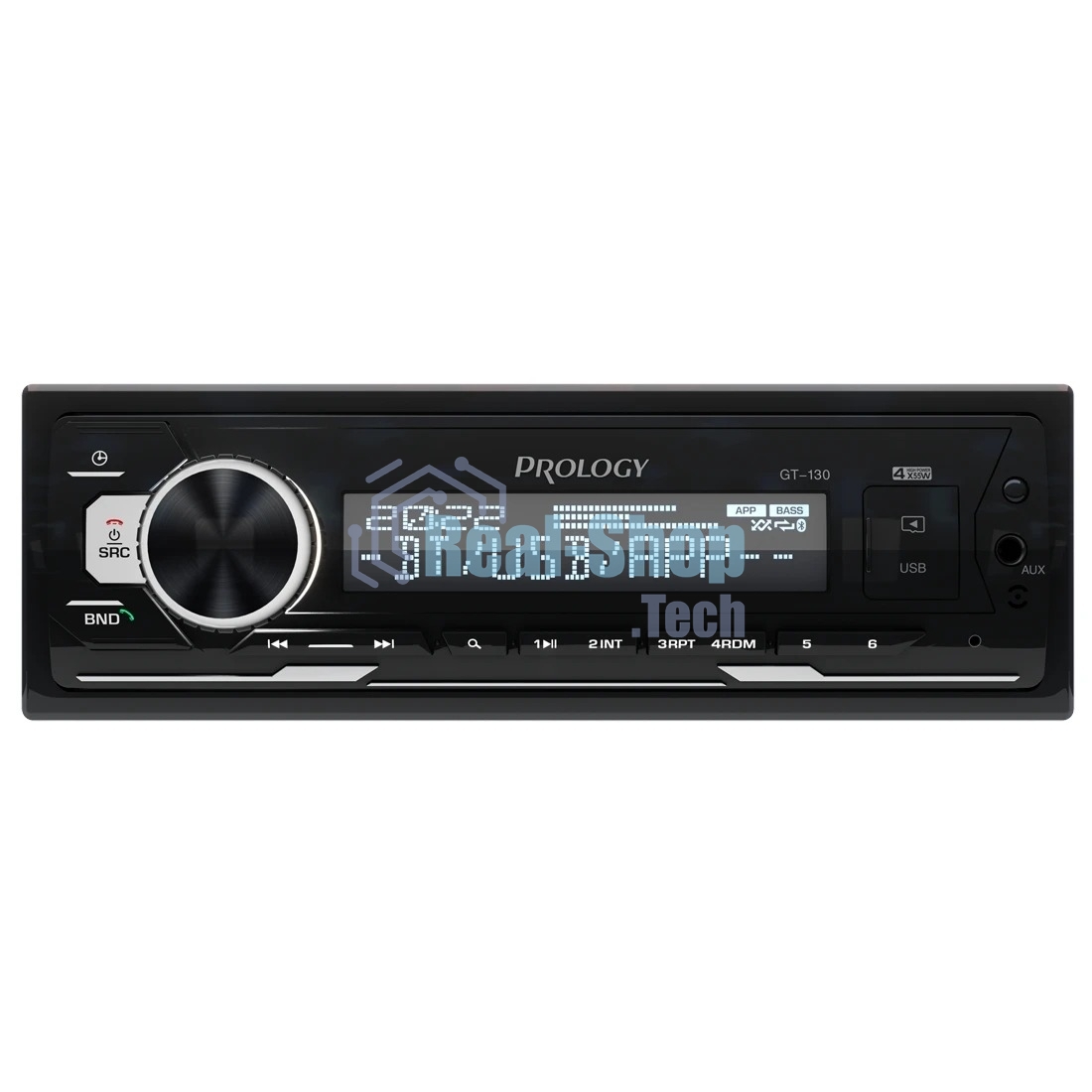 Автомагнитола Prology GT-130, 1 DIN, Bluetooth, USB Type-A, AUX, пульт ДУ