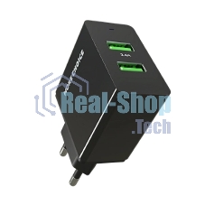 Сетевое зарядное устройство MORE CHOICE (4610196409868) NC11 СЗУ 2USB 2.4A черный черный