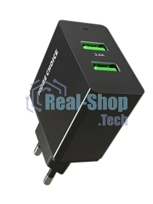Сетевое зарядное устройство MORE CHOICE (4610196409868) NC11 СЗУ 2USB 2.4A черный черный