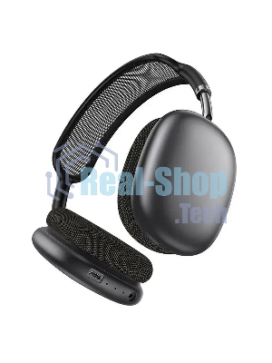 Беспроводные/проводные наушники Borofone BO35 серый космос, накладные, Bluetooth + проводной, до 45 ч