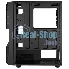 Корпус Aerocool/Formula Menace Saturn RGB-G-BK-v1 (3xUSB, 2xAudio, 0.5 мм, 120 мм FAN, прозрачная стенка-закаленное стекло, mATX
