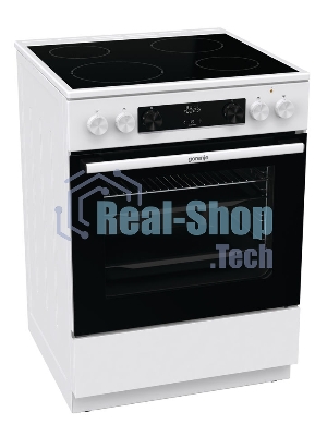 Плита электрическая Gorenje GEC6C40WD белый, конфорок 4 электрических, духовка 71 л, 60 см x 85 см x 60 см