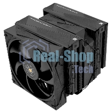 Кулер для процессора Thermalright Royal Pretor 130 черный (4-pin PWM, 158мм, Ni/Cu, 6x6мм, 1x120+1x130мм, 80.45CFM/81.88CFM, 29.4dBA/28.3dBA, 2150PM/1750RPM, S: 1200, 1700, 1851, 2011, 2066, 115X, AM4, AM5, black)