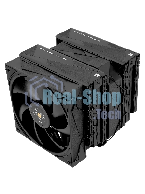 Кулер для процессора Thermalright Royal Pretor 130 черный (4-pin PWM, 158мм, Ni/Cu, 6x6мм, 1x120+1x130мм, 80.45CFM/81.88CFM, 29.4dBA/28.3dBA, 2150PM/1750RPM, S: 1200, 1700, 1851, 2011, 2066, 115X, AM4, AM5, black)