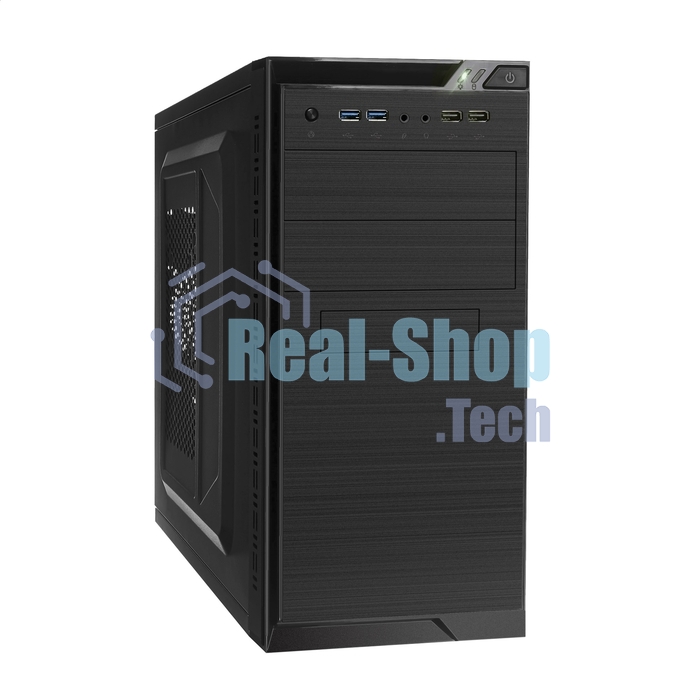 Компьютерный корпус Minitower ExeGate QA-412U-UNS350 (mATX, БП UNS350 с вент. 12см, 2хUSB+2хUSB 3.0, аудио, черный)