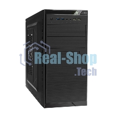 Компьютерный корпус Minitower ExeGate QA-412U-UNS350 (mATX, БП UNS350 с вент. 12см, 2хUSB+2хUSB 3.0, аудио, черный)