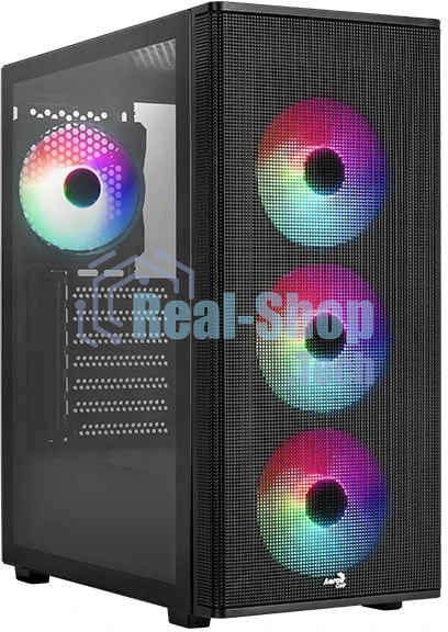 Корпус AeroCool Designer-G-BK-v2, Midi-Tower, чёрный, 4 x 120 мм
