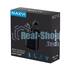 Наушники TWS Maxvi MHF-104BT черный, вкладыши, Bluetooth, сенсорное управление, до 4 ч