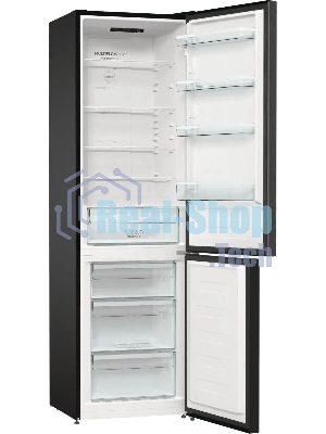 Холодильник Gorenje NRK6202EBXL4 черный матовый двухкамерный 235/96л морозилка снизу, No Frost