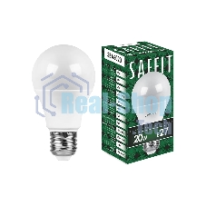 Лампа светодиодная SAFFIT SBA6020 (55015) 20Вт Е27 дневной