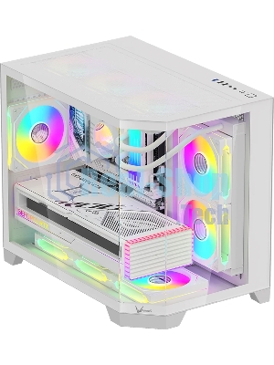 Компьютерный корпус AeroCool / Formula Crystal Z6M Floe белый без БП mATX 4x120мм 2xUSB 3.0 audio bott PSU