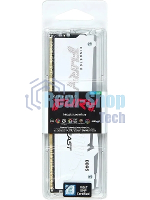 Оперативная память Kingston Fury Beast, DDR5, 16Gb (1x16 GB), 6000 MHz, CL30, радиатор, RGB, белый