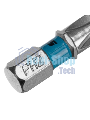 Бита Gross PH2х25мм, сталь S2, шестигр., 10 шт.