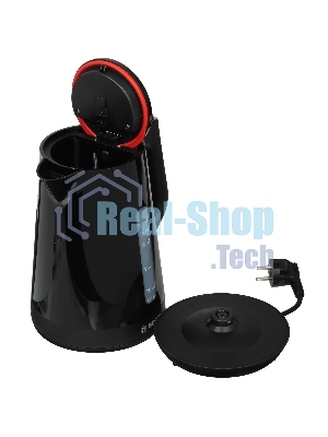 Электрочайник Bosch TWK1M123 черный, 1.7 л, 2400 Вт, скрытый нагревательный элемент
