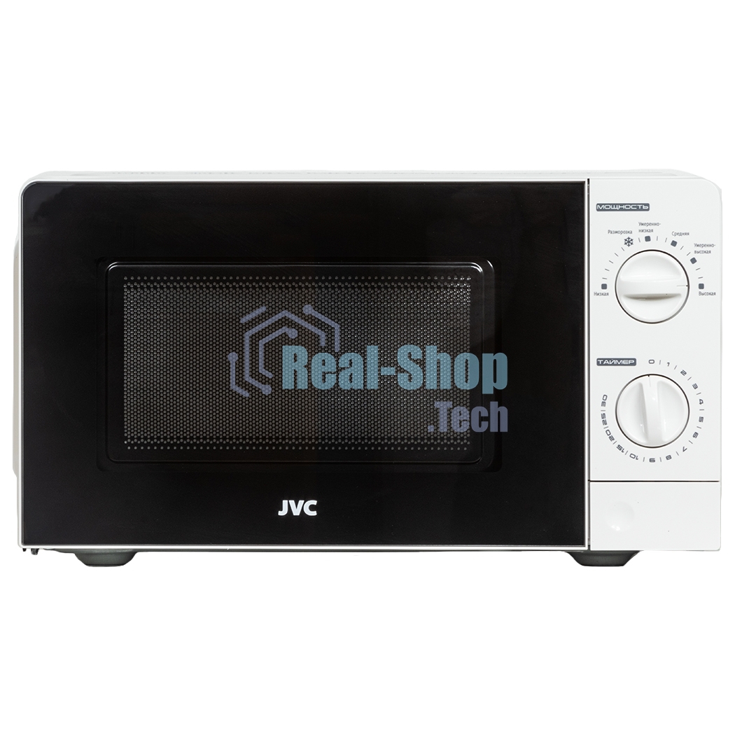 Микроволновая печь JVC JK-MW123M белый, 20 л, 700 Вт, переключатели - поворотный механизм