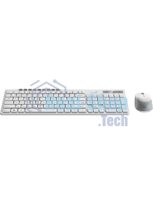 Комплект клавиатура+мышь Genius SlimStar 8230 беспроводной, USB + Bluetooth, 1000 DPI, белый