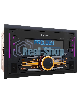 Автомагнитола Prology PRM-120, 2 DIN, Bluetooth, USB Type-A, AUX, пульт ДУ