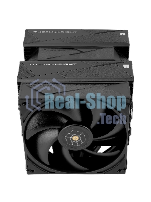 Кулер для процессора Thermalright Royal Pretor 130 черный (4-pin PWM, 158мм, Ni/Cu, 6x6мм, 1x120+1x130мм, 80.45CFM/81.88CFM, 29.4dBA/28.3dBA, 2150PM/1750RPM, S: 1200, 1700, 1851, 2011, 2066, 115X, AM4, AM5, black)