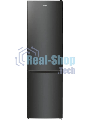 Холодильник Gorenje NRK6202EBXL4 черный матовый двухкамерный 235/96л морозилка снизу, No Frost