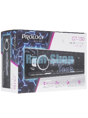 Автомагнитола Prology GT-130, 1 DIN, Bluetooth, USB Type-A, AUX, пульт ДУ