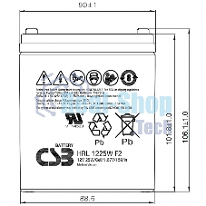 Батарея для ИБП CSB HRL 1225W (12V 6Ah) F2