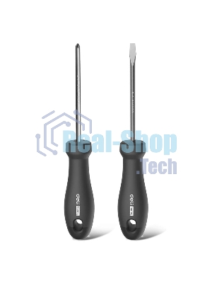 Набор отверток Deli Home Series HT1002 2шт SL5x100+PH1x100 Эксклюзивный дизайн. Рукоятка из высококачественного софттач пластика