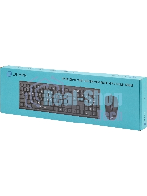 Комплект клавиатура+мышь Oklick 630M проводной, USB, 1600 DPI, чёрный