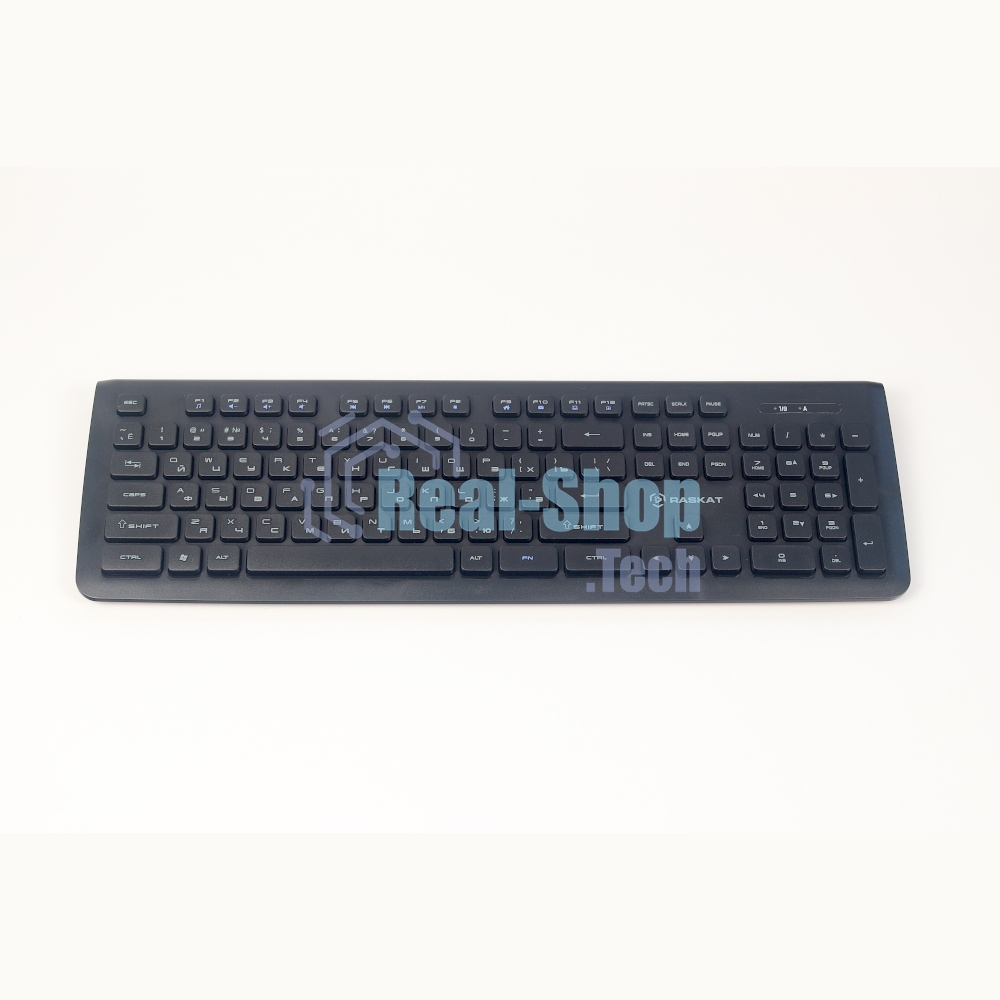 Комплект клавиатура+мышь Raskat BX6200 беспроводной, USB, радиоканал 1200 DPI, чёрный