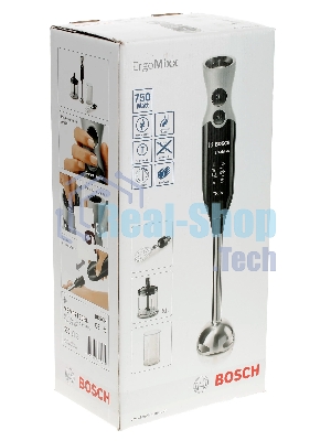 Блендер погружной Bosch MSM 67160 черный, 750 Вт, плавная регулировка, турбо
