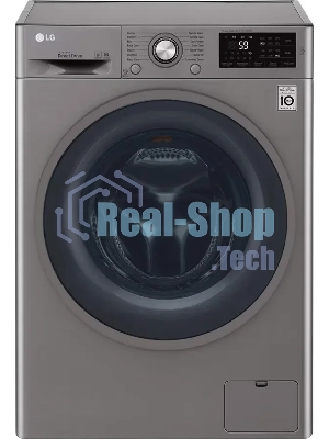 Стиральная машина LG F4J6TNP8S серебристая, загрузка фронтальная 8 кг, 1400 об/мин, класс A