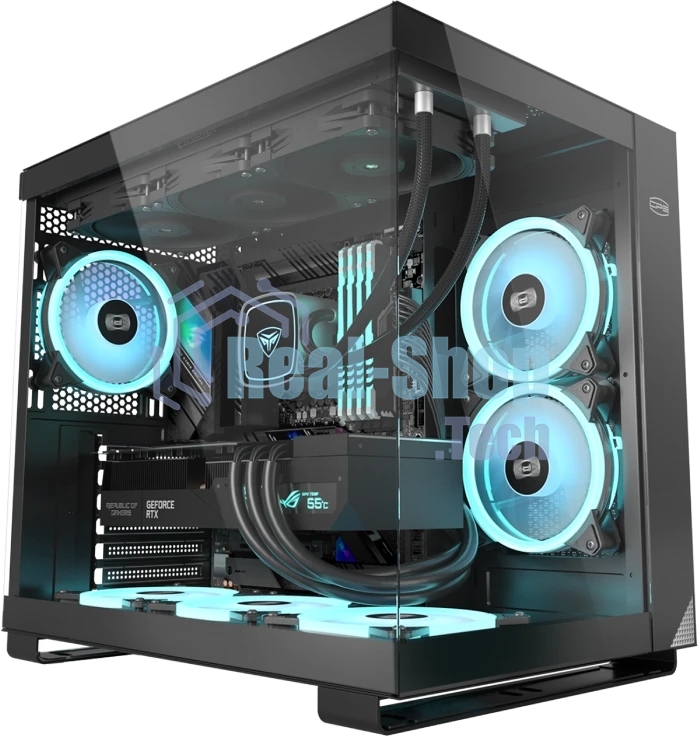 Компьютерный корпус без блока питания Case PCCooler C3T500 ARGB BK, Midi-Tower, TG, 6x120мм ARGB, 1xUSB-C 3.1 + 2xUSB-A 3.0, ATX, mATX, mITX черный