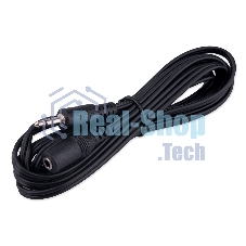 Кабель-удлинитель аудио Cablexpert CCA-423-2M-N, Jack 3.5(M)/Jack 3.5(F), 2м, черный, пакет