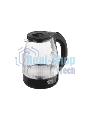 Чайник электрический Homestar HS-1045 1.8л, стекло, пластик, черный