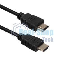 Кабель ACD-DHHM1-50B HDMI 1.4, Golden Plated,19m/19m, черный, 5м