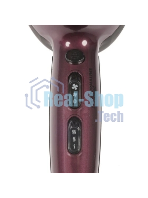 Фен Delta DL-0937 черный/бордовый, 2000 Вт, ионизация