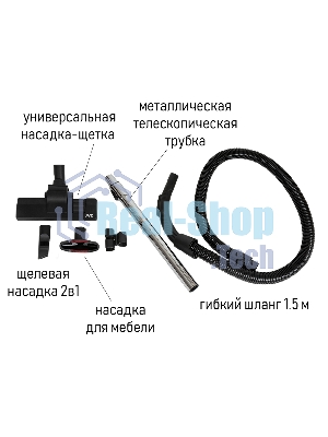 Пылесос JVC JH-VC401 бирюзовый/серый, 320/1800 Вт, уборка сухая, пылесборник контейнер 2,5 л.