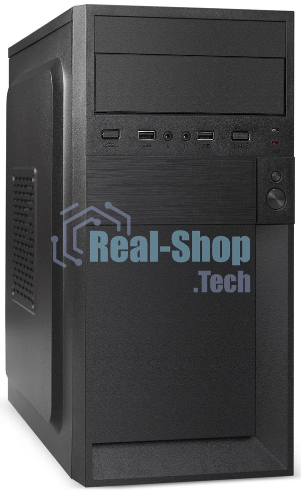 Компьютерный корпус Minitower ExeGate BAA-105-01-UNS450 (mATX, БП UNS450 с вент. 12см, 2*USB, аудио, черный)