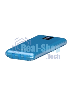 Портативный аккумулятор Maxvi PB10-11 10000 мАч blue 3A, встроенные кабели USB A/Type-C/Lightning