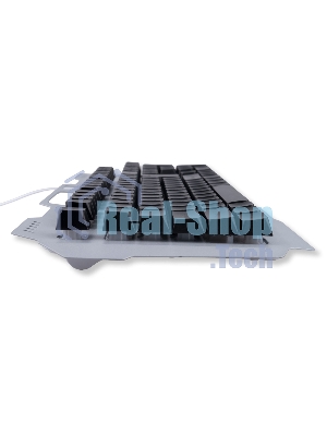 Клавиатура Gembird KB-G710M-S проводная, USB Type-A, чёрный/серебристый