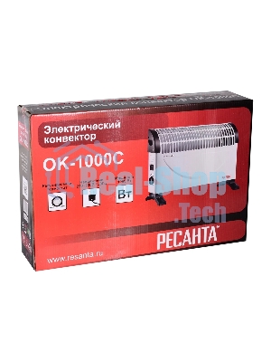 Конвектор электрический Ресанта ОК-1000С белый, 1000 Вт, 15 м2, термостат