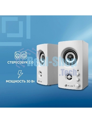 Акустическая система Oklick OK-164 2.0 белый 30Вт